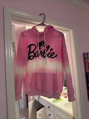 Barbie Pink and White Ombre Pullover Hoodie